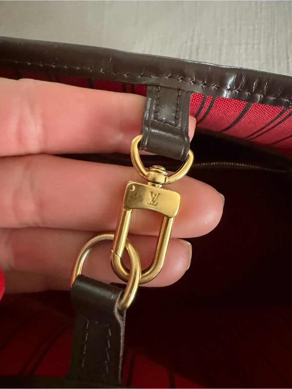 Louis Vuitton Brown Damier Never full MM